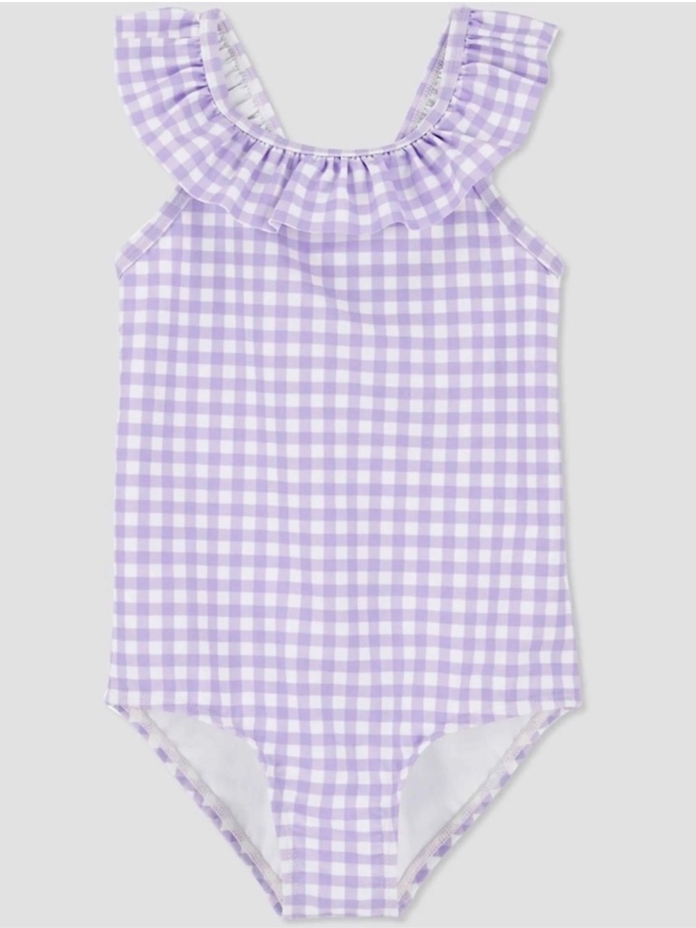 Lilac Gingham Ruffle carters just one you One-Piece Swimsuit 3t 5t